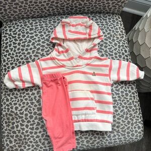 GAP Pink and White Striped Kids Matching Set